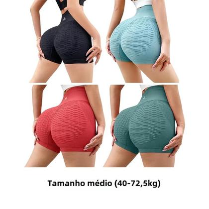 Imagem de Shorts de Yoga de Cintura Alta para Levantamento de Bunda - Com Controle de Barriga