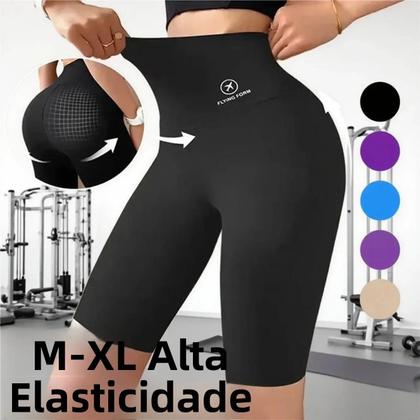 Imagem de Shorts De Yoga Femininos De Cintura Alta M-XL Para Ciclismo E Corrida
