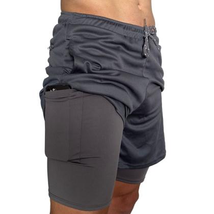 Imagem de Shorts Duplo 2 Em 1 Para Corrida United