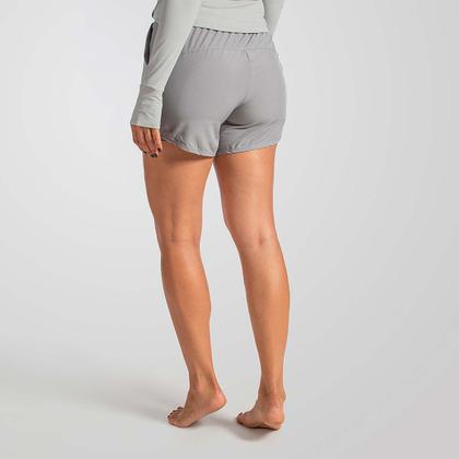 Imagem de Shorts Duplo Feminino Fitness Sport Treino Cinza Alma Genius