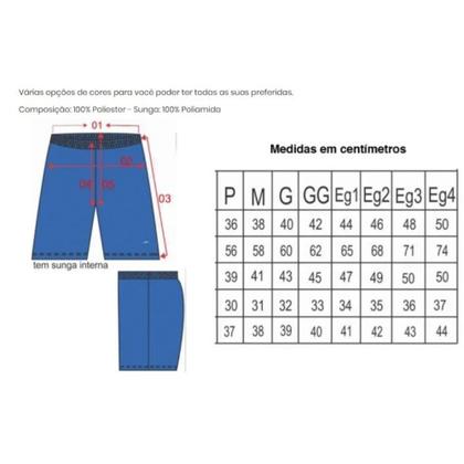 Imagem de Shorts Elite Masculino P ao EG5 Plus Size