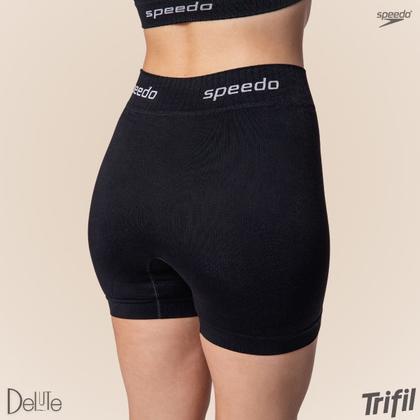 Imagem de Shorts Esportivo Feminino Speedo Canelado Poliamida com Elastano Cós Duplo Confortável