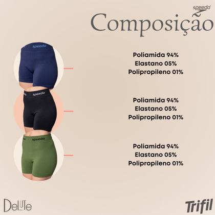 Imagem de Shorts Esportivo Feminino Speedo Canelado Poliamida com Elastano Cós Duplo Confortável