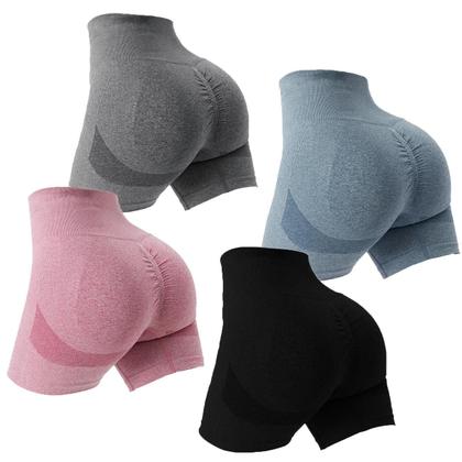 Imagem de Shorts Esportivos Femininos De Alta Cintura Sem Costura Para Atividades Ao Ar Livre, Ciclismo E