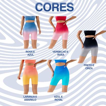 Imagem de Shorts Feminino Cintura Alta Sem Costura Modelo Flexível Para Academia Treino Corrida