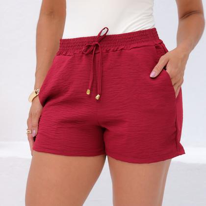 Imagem de Shorts Feminino Dunas Bolsos Cintura Alta Curto Básico