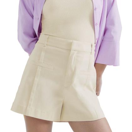 Imagem de Shorts Feminino Hering Alfaiataria Bege Claro - K5WU