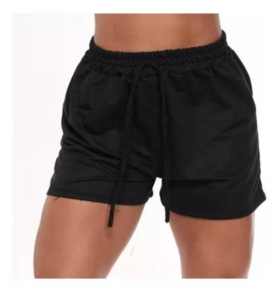 Imagem de Shorts Feminino Moletom Boxer Bermuda Short Shortinho Piscina Praia Academia