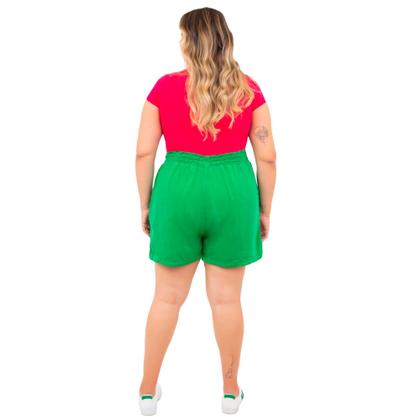 Imagem de Shorts Feminino Plus Size Jeans, Verde, Até 58