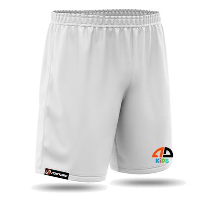 Imagem de Shorts Futebol Esportes Infantil Menino Poliéster Bermuda Calção Branco