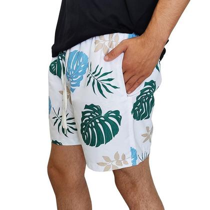 Imagem de Shorts Hering Masculino Praia Tactel Estampado Elástico