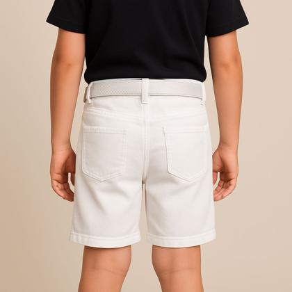 Imagem de Shorts Infantil jeans com Cinto Meninos Verão Festas