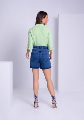 Imagem de Shorts Jeans Chapa Barriga com Elástico Cós Lunender 21102