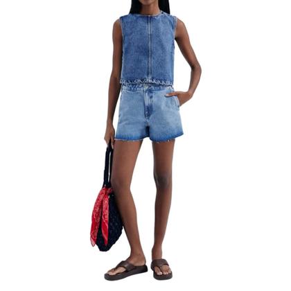 Imagem de Shorts Jeans Feminino Hering Azul - HBAW1ASN