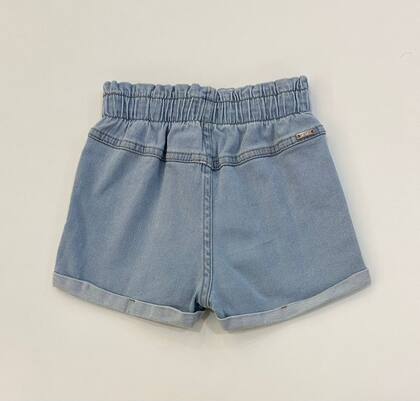 Imagem de Shorts Jeans Infantil Menina Infanti Cintura Alta Fashion Tecido Premium