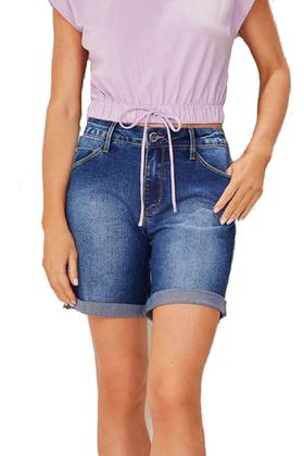 Imagem de Shorts Jeans Lado Avesso Curve Azul Médio
