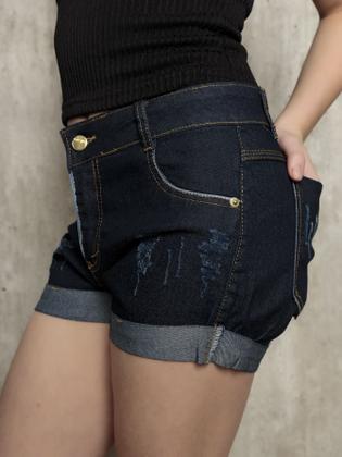 Imagem de Shorts Jeans Menina Juvenil Com Lycra Tendência Casual Estilo Premium