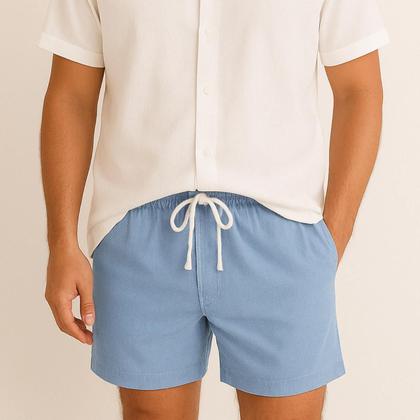 Imagem de Shorts Masculino Linho Moda Praia Qualidade Confort Premium