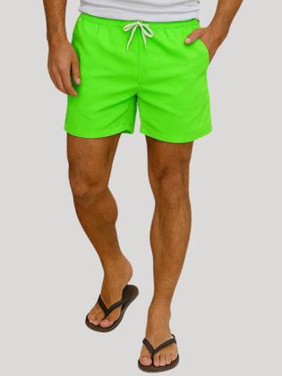 Imagem de Shorts masculino tactel com elastano neon vibes varias cores moda praia verão calor