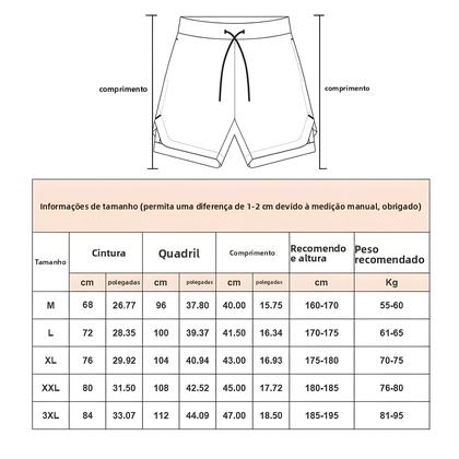Imagem de Shorts Masculinos Camo De Secagem Rápida 2 Em 1 Para Academia, Corrida, Treino, Fitness, Jogging,