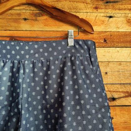 Imagem de Shorts Moda Feminina Chambery Jeans Estampada Com Zíper Lateral - CK Modas