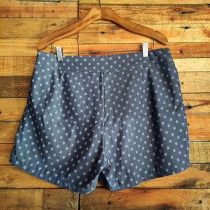 Imagem de Shorts Moda Feminina Chambery Jeans Estampada Com Zíper Lateral - CK Modas