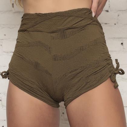 Imagem de Shorts Moda Praia Academia Sunquini Feminino Com Cós e Ajuste Lateral  anarruga Varias Cores