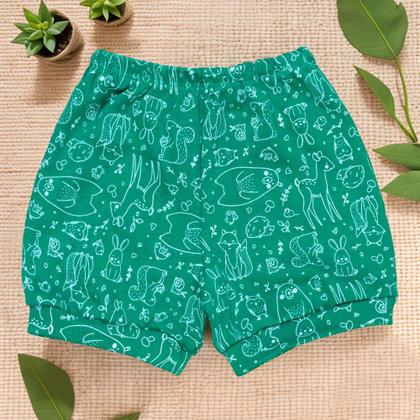 Imagem de Shorts para Bebê Menino Floresta Verde  Estilo Minimalista