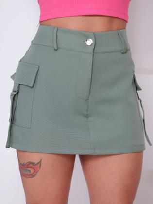 Imagem de Shorts saia cargo alfaiataria