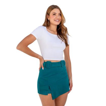 Imagem de Shorts Saia Com Cinto Alfaitaria