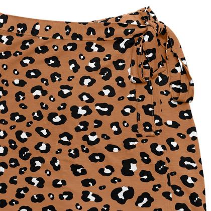 Imagem de Shorts Saia Estampa Onça com Cordinha Ajustável