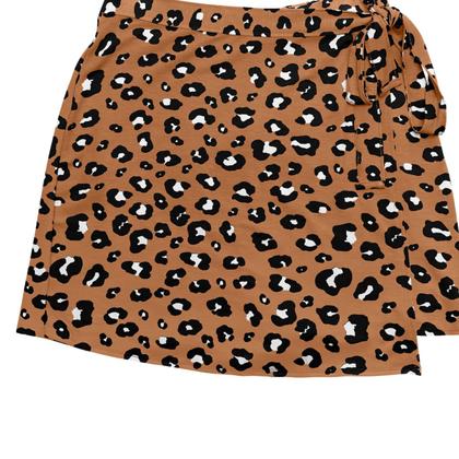 Imagem de Shorts Saia Estampa Onça com Cordinha Ajustável