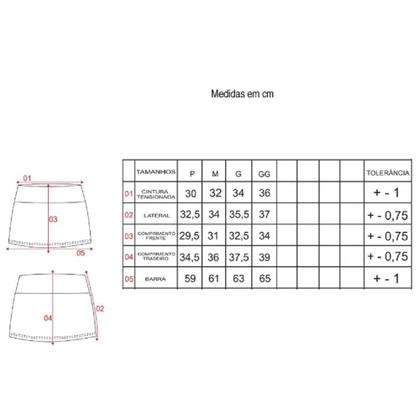 Imagem de Shorts saia feminina fitness academia ginástica treino ioga
