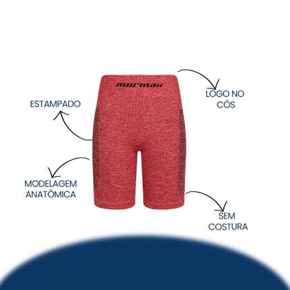 Imagem de Shorts Sem Costura Esporte De Microfibra Fitness Básica Sport Para Academia Mormaii