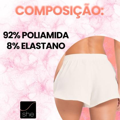 Imagem de Shorts She Verão Liso Básico Feminino Com Elástico No Cós