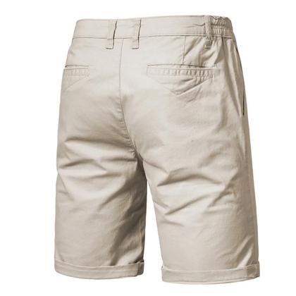 Imagem de Shorts Sociais Masculinos 100% Algodão - Cintura Elástica - Casual e para Negócios - 10 Cores