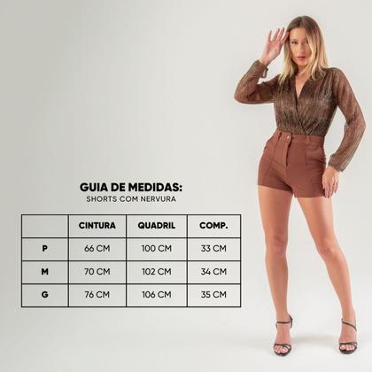 Imagem de Shorts susie com nervura feminino