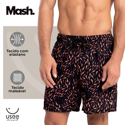 Imagem de Shorts Tactel Elástico Estampado Mash Verão Praia