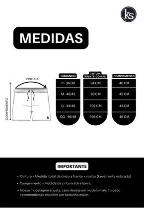 Imagem de Shorts Tactel Masculino Treino Praia Academia C/ Elastano 398