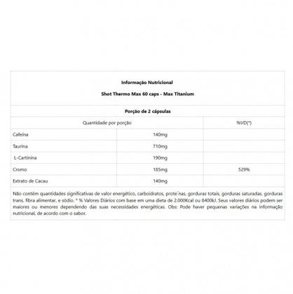 Imagem de Shot Thermo Max (60 caps) - Padrão: Único