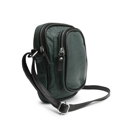 Imagem de Shoulder Bag Couro Legítimo Masculina Feminina Manu Compacta