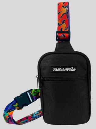 Imagem de Shoulder Bag Masculina Mini Bolsa Transversal Necessaire Alça Grafitte