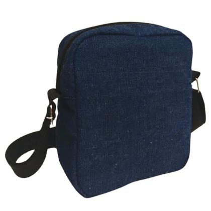 Imagem de Shoulderbag Jeans Bolsa Bolsinha estilosa Masculina feminina pochete lateral Tiracolo Necessaire alça ajustável porta celular objetos moda casual