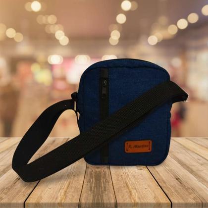 Imagem de Shoulderbag Jeans Bolsa Bolsinha estilosa Masculina feminina pochete lateral Tiracolo Necessaire alça ajustável porta celular objetos moda casual