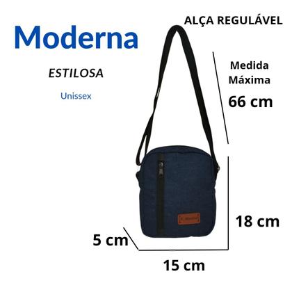 Imagem de Shoulderbag Jeans Bolsa Bolsinha estilosa Masculina feminina pochete lateral Tiracolo Necessaire alça ajustável porta celular objetos moda casual