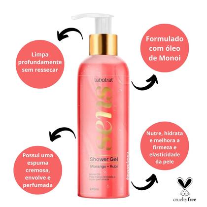 Imagem de Shower Gel Labotrat Sens Morango + Rubi 230ml