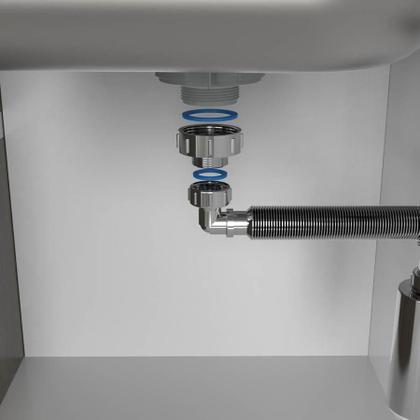 Imagem de Sifão copo de parede cromado 031703 - blukit