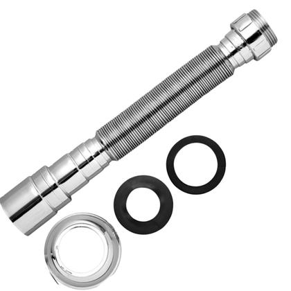 Imagem de Sifao flexivel tubo extensivo cromado c/ canopla 70cm blukit