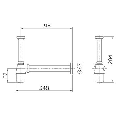 Imagem de Sifão para cozinha Cromado Docol