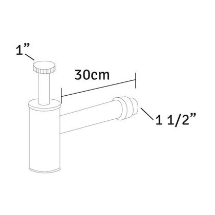 Imagem de Sifão para Lavatório 1 X 1.1/2 X 30cm Fabrimar - Tigre Metais